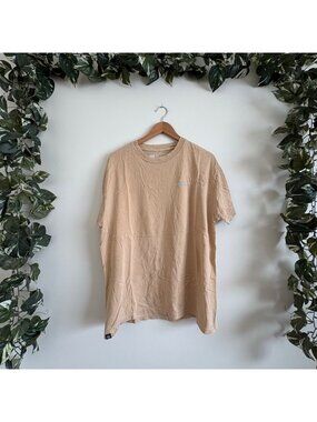 M22 Short Sleeve Scoop Neck Surfing Graphic T-Shirt Tan Men’s Size L
